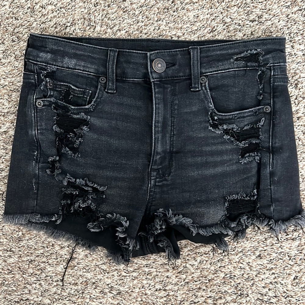 American Eagle Black Jean Shorts